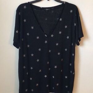 Rails Cara Black Rivet Star Short Sleeve Top